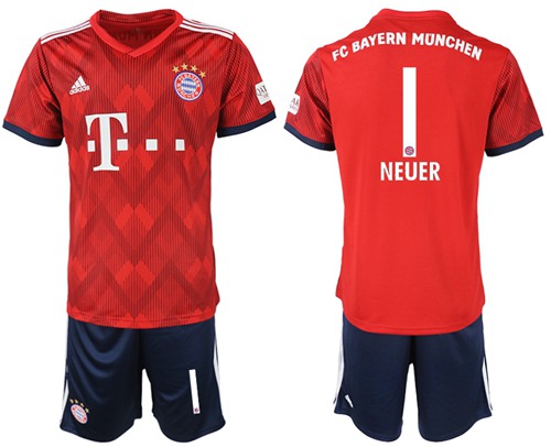Bayern Munchen #1 Neuer Home Soccer Club Jersey - Click Image to Close